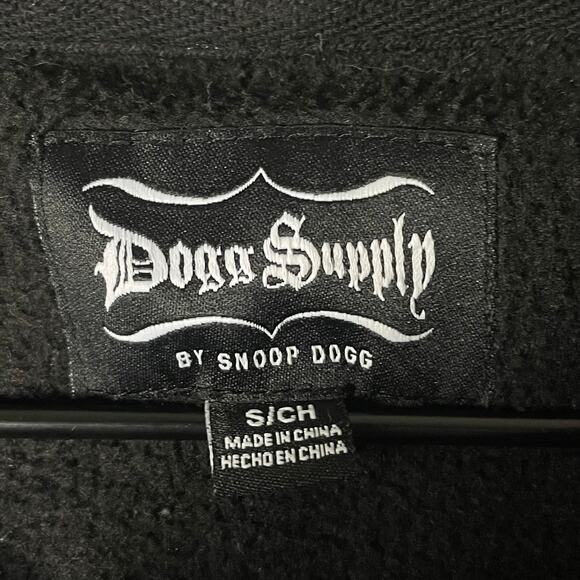 Dogg Supply Snoop Dogg Black Hoodie Size S Graphic Car Print Poly Streetwear - Picture 5 of 8